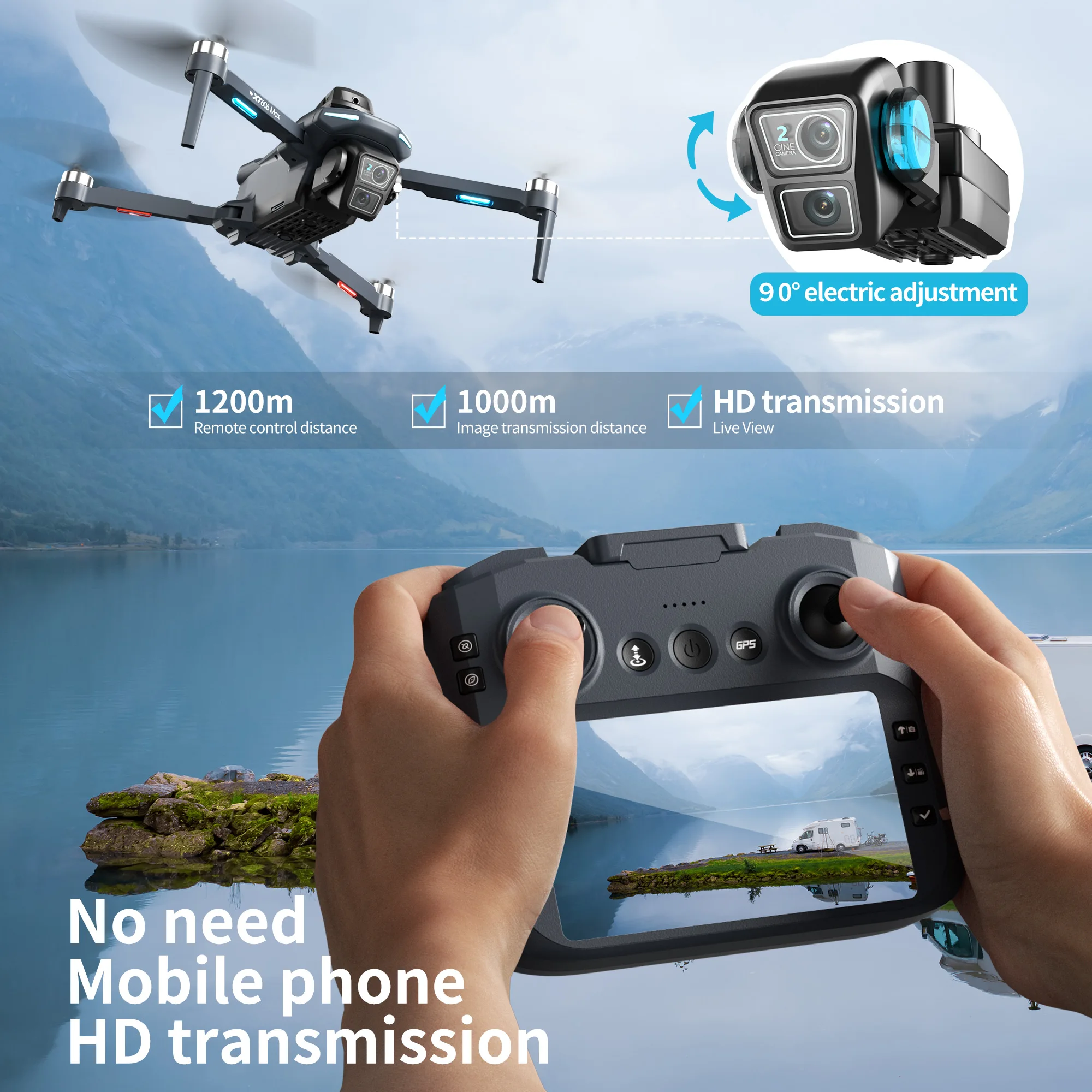 Lenovo XT606 Drone Professiona - Drone Camera Thermal review and price