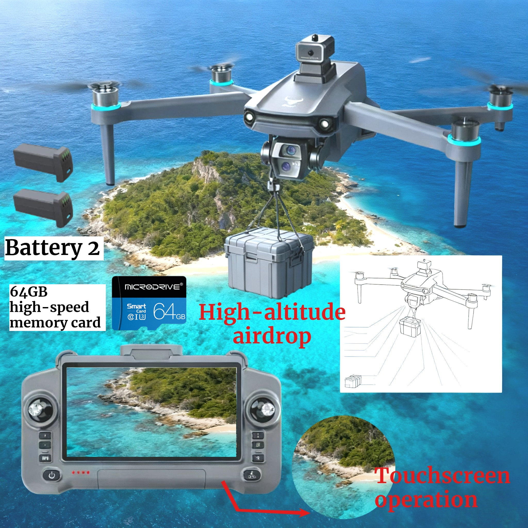 Drone GPS 8K HD Camera Aerial  - Drone Camera Thermal review and price