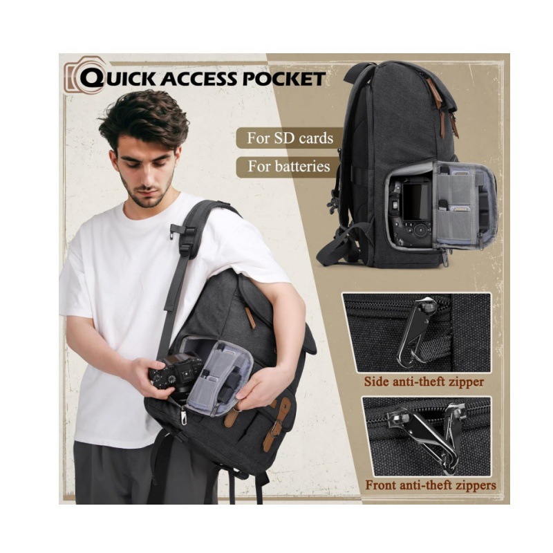 DSLR dual-shoulder camera bag, - Drone Camera Waterproof review and price